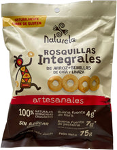Cargar imagen en el visor de la galería, ROSQUILLAS DE ARROZ CHIA LINAZA NATURELA