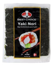 Cargar imagen en el visor de la galería, Algas Para Sushi X10 Hojas x28g YAKI NORI
