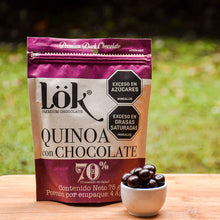 Cargar imagen en el visor de la galería, LOK Quinoa cubierta con Chocolate 70% 75g
