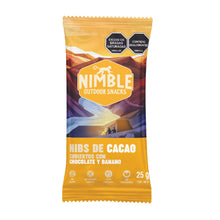 Cargar imagen en el visor de la galería, NIMBLE NIBS CACAO CUBIERTOS DE CHOCOLATE Y BANANO 25GR
