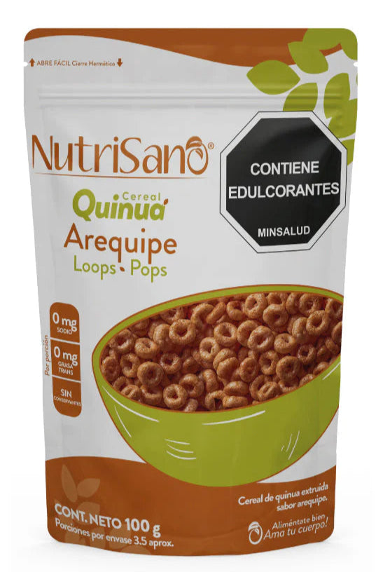 QUINOA POP LOOPS AREQUIPE X100GR NUTRISANO