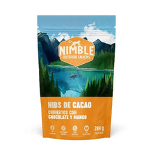 Cargar imagen en el visor de la galería, NIMBLE NIBS CACAO CUBIERTOS DE CHOCOLATE Y MANGO 25GR

